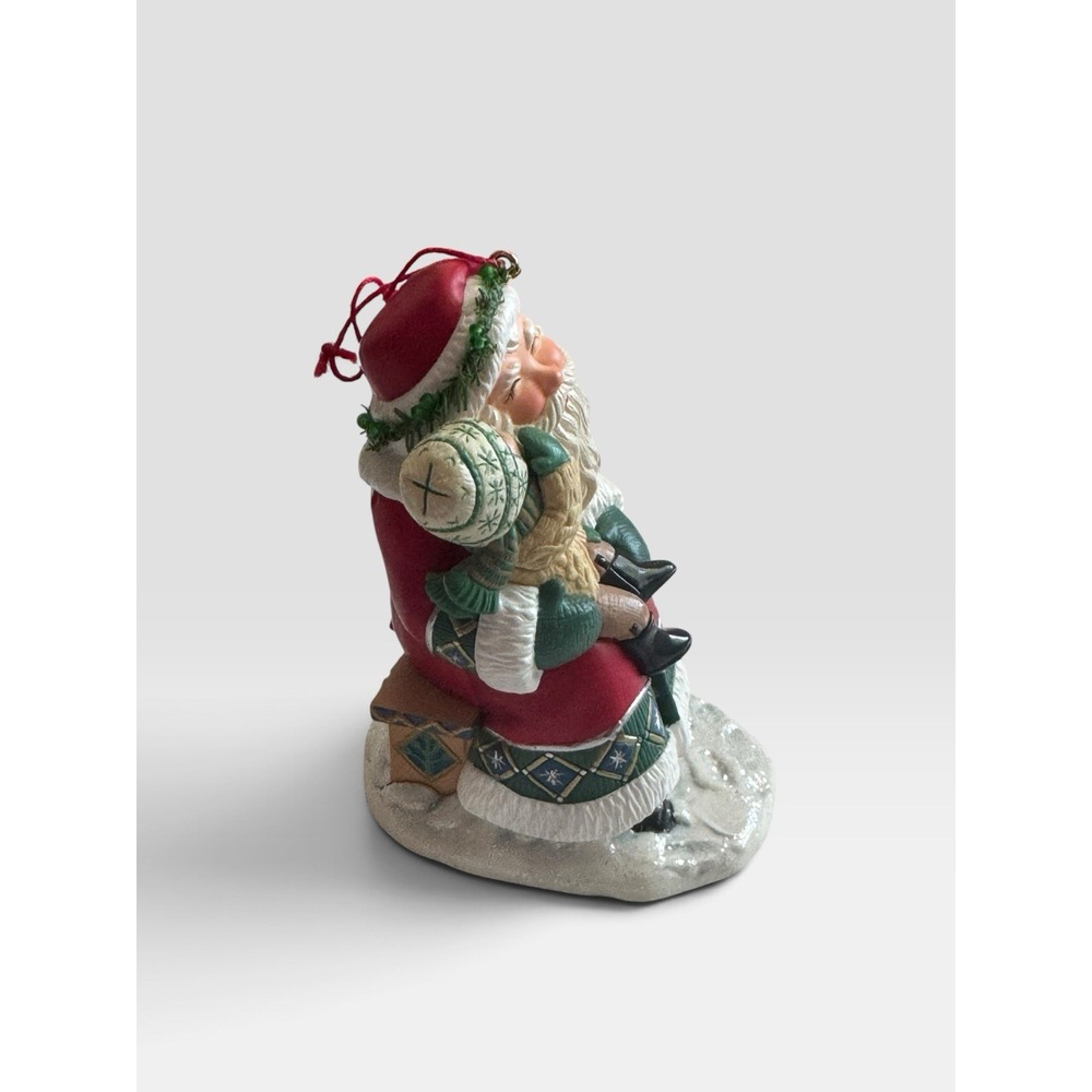 2004 Hallmark Keepsake Ornament Sitting on Santa's Lap Christmas 3.75" - Picture 3 of 7
